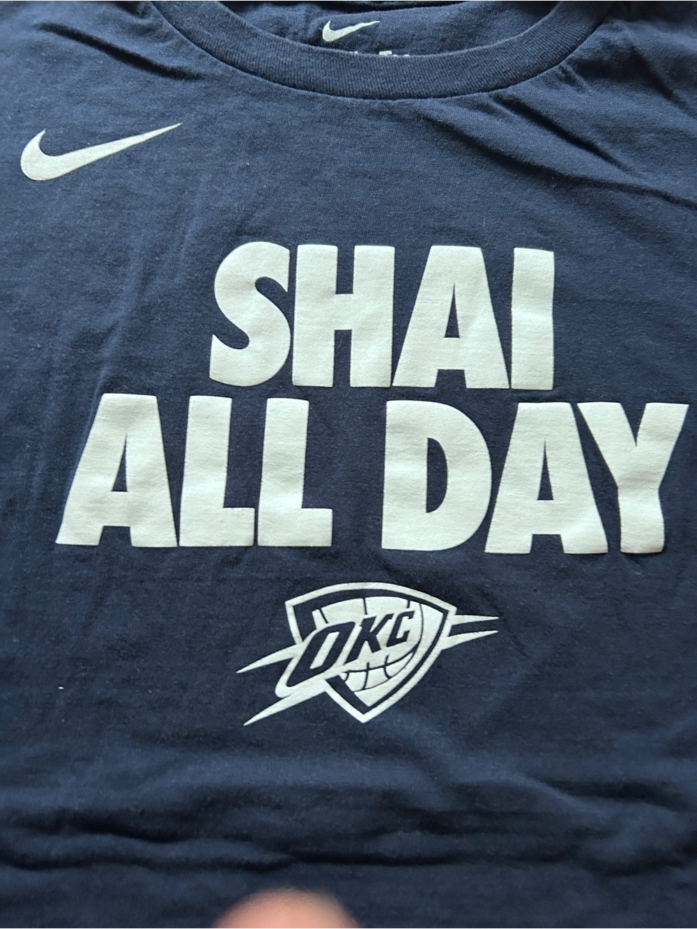 Nike Boys XL 'Shai All Day' OKC Navy Graphic T‑Shirt